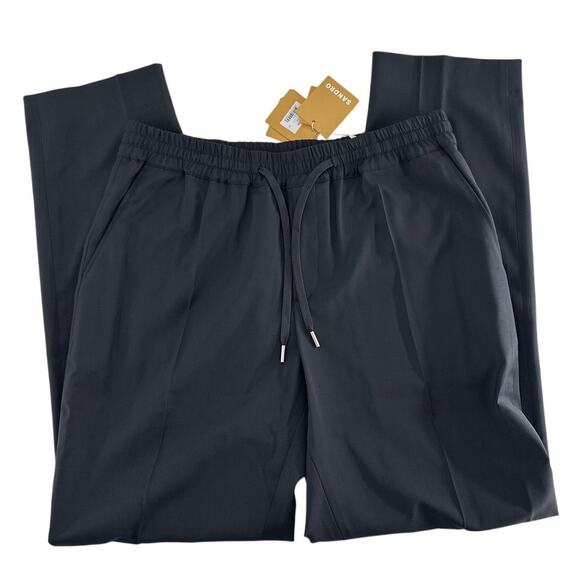 Sandro Paris Men's Fonte New Alpha Elasticated Straight-Leg Pants Size 46 | XXL - Picture 6 of 12